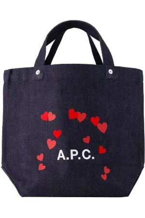 A.P.C. Torebki, Kobieta, Niebieski, ONE SIZE, Bawełna, Bawełniana Torba Tote