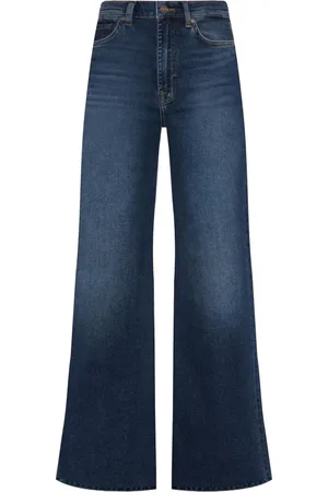 7 for all Mankind Jeansy, Kobieta, Niebieski, W25, Bawełna, Spodnie dżinsowe z rozszerzanymi nogawkami i szlufkami