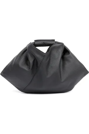 Maison Margiela Torebki, Kobieta, Czarny, ONE SIZE, Skóra, Japońska Mini Sukienka z Drapowaniem