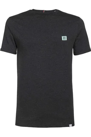 Les Deux Koszulki, Mężczyzna, Niebieski, S, Bawełna, Prążkowany T-shirt z bawełny