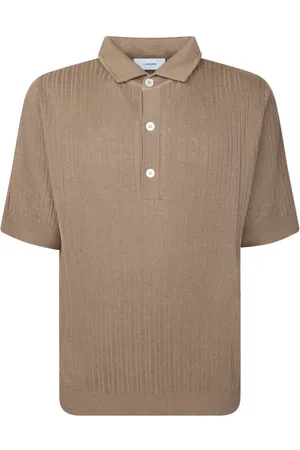 LARDINI Koszulki, Mężczyzna, brązowy, S, Bawełna, Brązowa koszulka polo