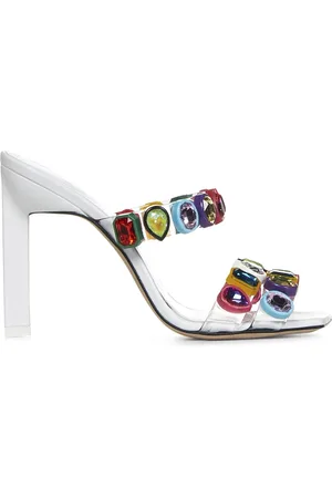 The Attico Buty, Kobieta, Wielobarwność, 37 EU, Skóra, Nanci Ozdobne Klapki na Obcasie