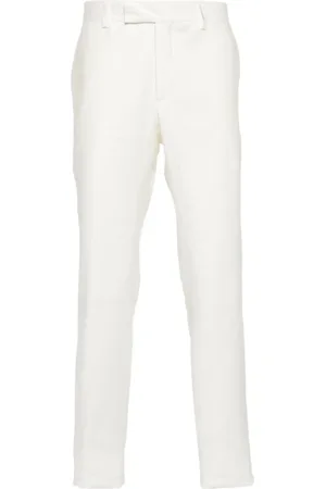LARDINI Spodnie, Mężczyzna, Biały, M, Spodnie Chino Slim-fit