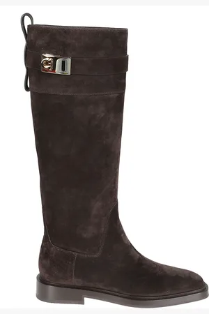 Salvatore Ferragamo Buty, Kobieta, brązowy, 35 1/2 EU, Skóra, Roly Wysokie Kozaki