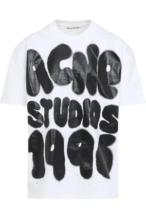 Acne Studios Koszulki, Mężczyzna, Biały, S, Bawełna, Biały T-shirt
