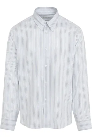 Lanvin Koszule, Mężczyzna, Niebieski, 2XL, Jedwabna koszula