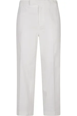 Thom Browne Spodnie, Mężczyzna, Biały, L, Bawełna, Spodnie Chino Utility z bawełny typu twill
