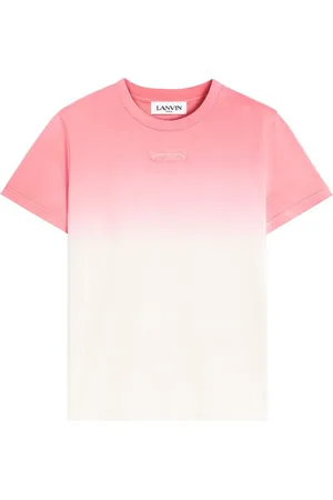 Lanvin Koszulki, Kobieta, Wielobarwność, S, Bawełna, Koszulka T-shirt Gradient Dip Dye Jogging