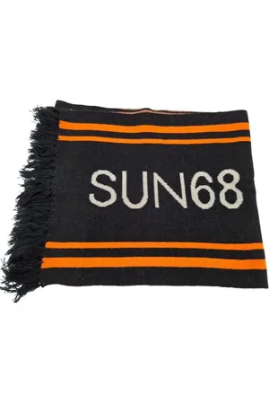 sun68 Akcesoria, unisex, Czarny, ONE SIZE, Wełna, Wełniany Szal