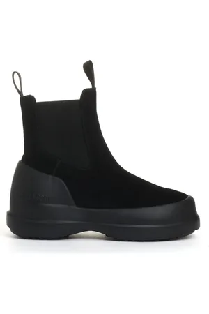 Moon Boot Buty, Kobieta, Czarny, 37 EU, Zamsz, Czarne zamszowe botki Chelsea