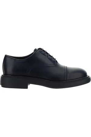 Salvatore Ferragamo Buty, Mężczyzna, Czarny, 39 EU, Skóra, Wydłużone skórzane buty sznurowane