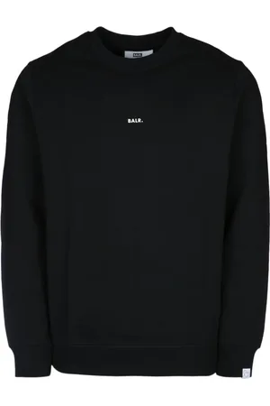 BALR. Bluzy, Mężczyzna, Czarny, M, Regular Fit Crewneck Swetry