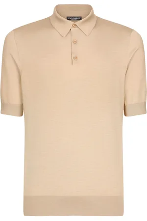 Dolce & Gabbana Koszulki, Mężczyzna, Beżowy, S, Klasyczna Polo