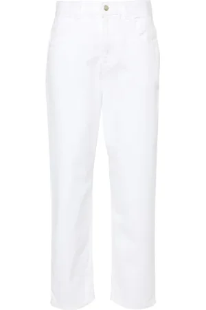 Moncler Spodnie, Kobieta, Biały, S, Spodnie Cropped