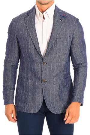 La Martina Garnitury, Mężczyzna, Niebieski, S, Bawełna, Formal Blazer