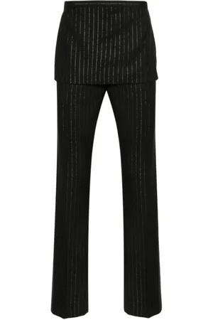 Acne Studios Spodnie, Mężczyzna, Czarny, L, Wełna, Spodnie Slim-fit