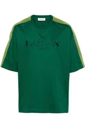 Lanvin Koszulki, Mężczyzna, Zielony, L, Bawełna, Koszulka T-Shirt Oversize Bottle