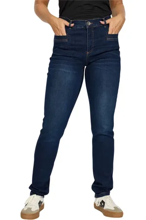 2-Biz Jeansy, Kobieta, Niebieski, 3XL, Bawełna, Jeansyy Slim-fit