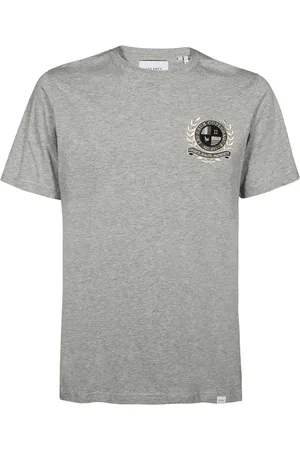 Les Deux Koszulki, Mężczyzna, Szary, S, Bawełna, Prążkowany T-shirt z bawełny