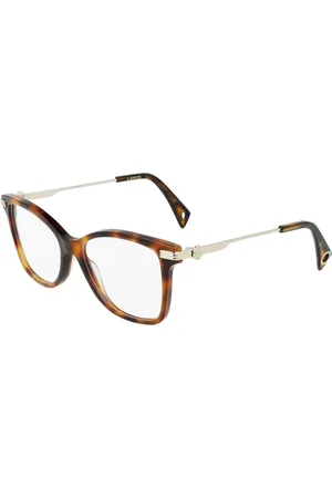 Lanvin Akcesoria, Kobieta, brązowy, ONE SIZE, Klasyczne okulary w brązowych oprawkach z octanu