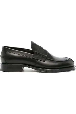 Lanvin Buty, Mężczyzna, Czarny, 41 EU, Skóra, Czarne skórzane mokasyny penny-slot