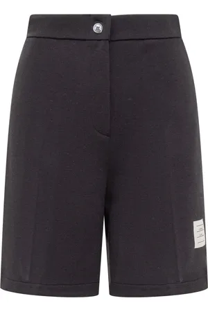 Thom Browne Szorty, Kobieta, Niebieski, S, Wełna, Szorty z wysokim stanem
