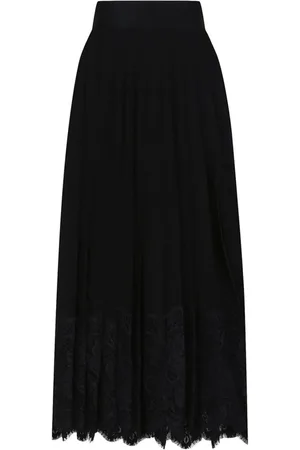 Dolce & Gabbana Spódnice, Kobieta, Czarny, S, Modna Czarna Spódnica z Unikalnym Wzorem