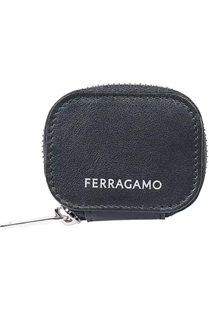 Salvatore Ferragamo Akcesoria, Kobieta, Czarny, ONE SIZE, Skóra, Portmonetka z odpinanym paskiem na ramię
