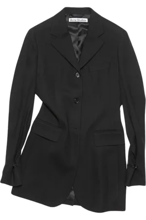 Acne Studios Płaszcze, Kobieta, Czarny, S, Płaszcz Jednorzędowy