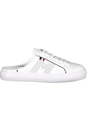 Moncler Buty, Kobieta, Biały, 36 EU, Skóra, Skórzane Sneakersy