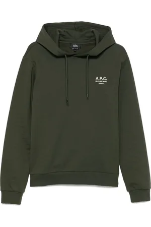 A.P.C. Bluzy, Mężczyzna, Zielony, L, Bawełna, Bawełniana Bluza z Kapturem