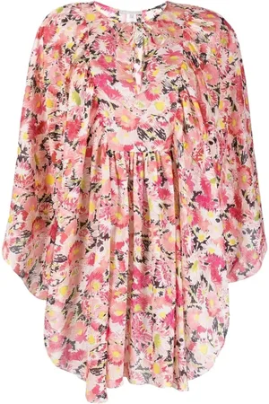 Stella McCartney Sukienki, Kobieta, Wielobarwność, S, Bawełna, Bawełniana Sukienka Midi