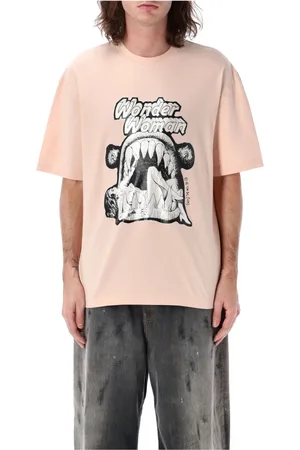 Acne Studios Koszulki, Mężczyzna, Różowy, L, Bawełna, Wonder Woman T-Shirt