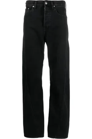 Lanvin Jeansy, Mężczyzna, Czarny, W33, Bawełna, Twisted Jeansy