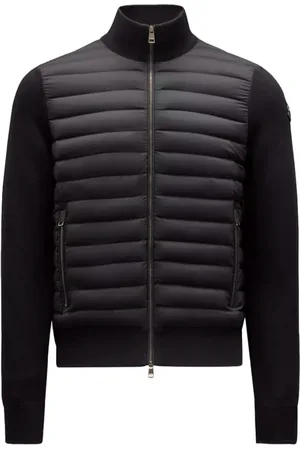 Moncler Kurtki, Mężczyzna, Czarny, M, Pikowany Kardigan Puchowy