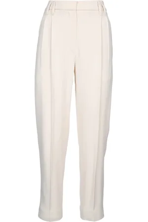 Brunello Cucinelli Spodnie, Kobieta, Beżowy, 2XS, Stylowe Spodnie dla Mężczyzn i Kobiet