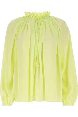 Lanvin Bluzki, Kobieta, Żółty, S, Poliester, Żółta Bluzka Poliestrowa Fluo