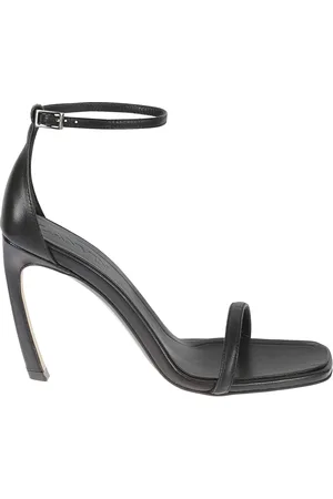 Lanvin Buty, Kobieta, Czarny, 37 EU, Skóra, Sandały na Obcasie Swing