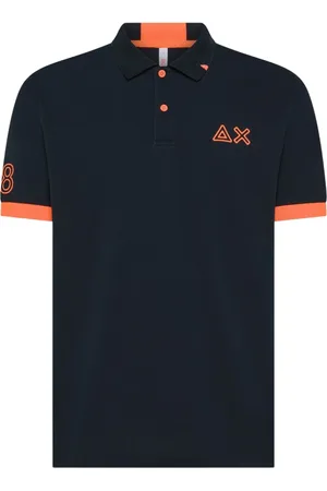 sun68 Koszulki, Mężczyzna, Niebieski, 3XL, Bawełna, Niebieskie koszulki polo z logo