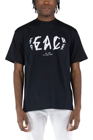 44 Label Group Koszulki, Mężczyzna, Czarny, M, Bawełna, Peace T-Shirt
