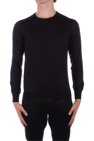 TAGLIATORE Swetry, Mężczyzna, Czarny, 3XL, Wełna, Czarny Sweter z Mieszanki Jedwabiu i Wełny