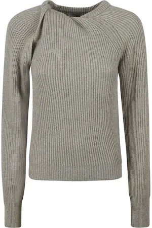 Stella McCartney Swetry, Kobieta, Szary, M, Kaszmir, Sweter z Kaszmiru o Zmiennym Kroju