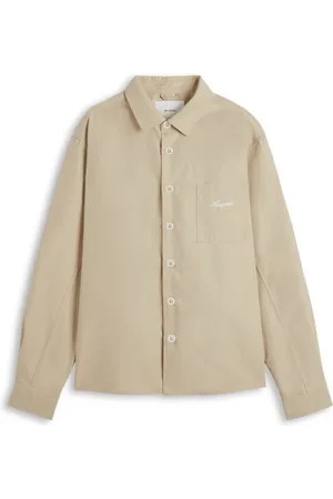 Axel Arigato Koszule, Mężczyzna, Beżowy, M, Poliester, Flow Shirt Classic Collar