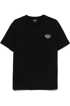 A.P.C. Koszulki, Mężczyzna, Czarny, S, Bawełna, Rue Madame T-shirt