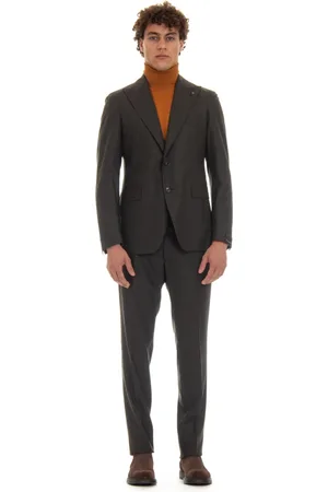 TAGLIATORE Garnitury, Mężczyzna, Zielony, 2XL, Zielona sukienka flanelowa z kieszeniami