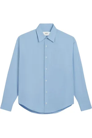 Ami Koszule, Kobieta, Niebieski, M, Bawełna, Casual Shirts