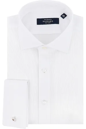 LARDINI Koszule, Mężczyzna, Biały, 4XL, Bawełna, Biała koszula bawełniana z kołnierzykiem francuskim