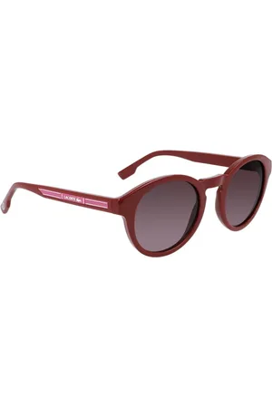 Lacoste Akcesoria, Kobieta, Czerwony, ONE SIZE, Wtryskiwane okulary przeciwsłoneczne z pokrętłem