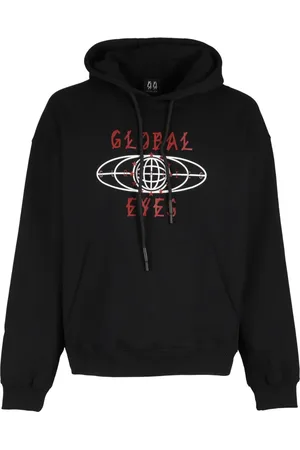44 Label Group Bluzy, Mężczyzna, Czarny, S, Bawełna, Bluza z kapturem Stay Positive