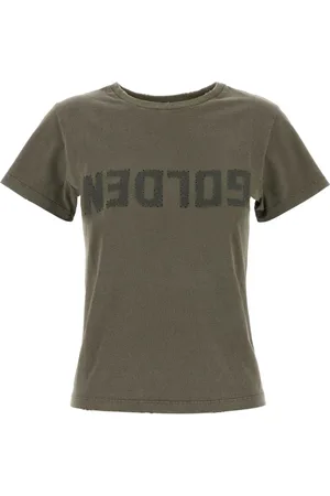 Golden Goose Koszulki, Kobieta, Zielony, S, Army Cotton Doris T-Shirt